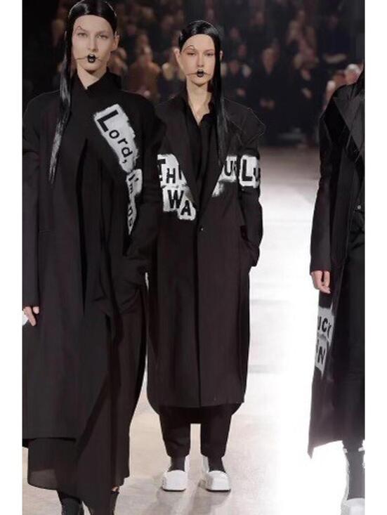 Yohji Yamamoto Jackets & Blazers - Yohji Yamamoto 2016 Runway Long Painted Coat